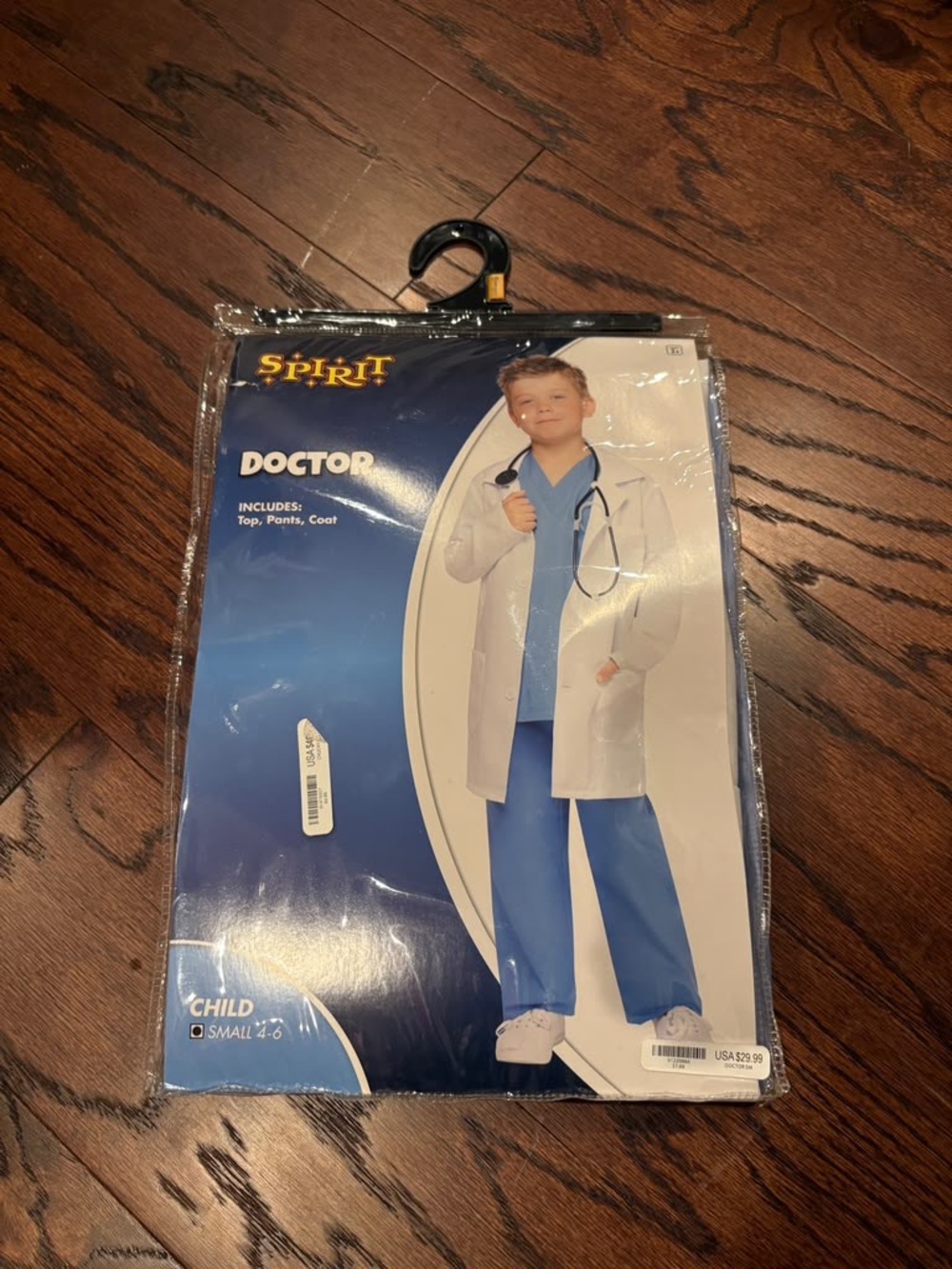 Spirit Kids Doctor Costume - Blue Scrubs with White Coat